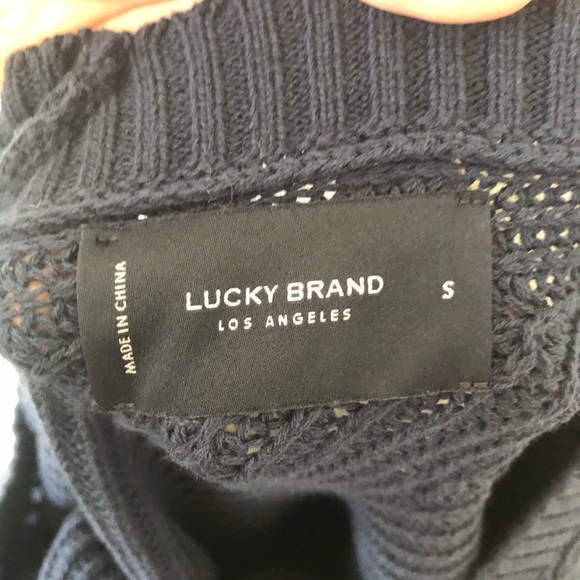 Lucky Brand Crop Rib Pullover Reversible Sweater - Picture 8 of 9